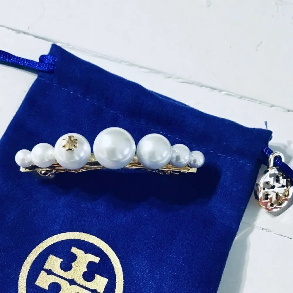 TORY BURCH KIRA FRESHWATER PEARLS HAIR ACCESSORY